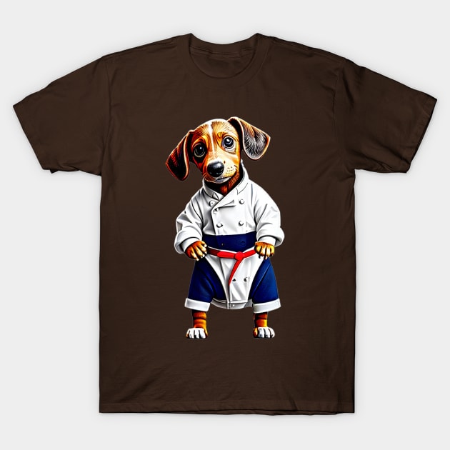 Whisk Up Some Fun with a Dachshund Chef Tee T-Shirt by fur-niche